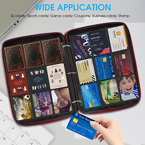 JIQEZNL 1080 Pockets Baseball Card Sleeves – 60 Premium 9-Pocket Pages for 3-Ring Binder, Double Sided Side-Loading Protector Sheets for Pokemon, Yu-Gi-Oh!, Sports Cards