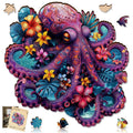 Jiroinlly 200-Piece Wooden Puzzle - Unique Shaped Flower Octopus Jigsaw for Adults & Kids, Stress Relief Home Decor