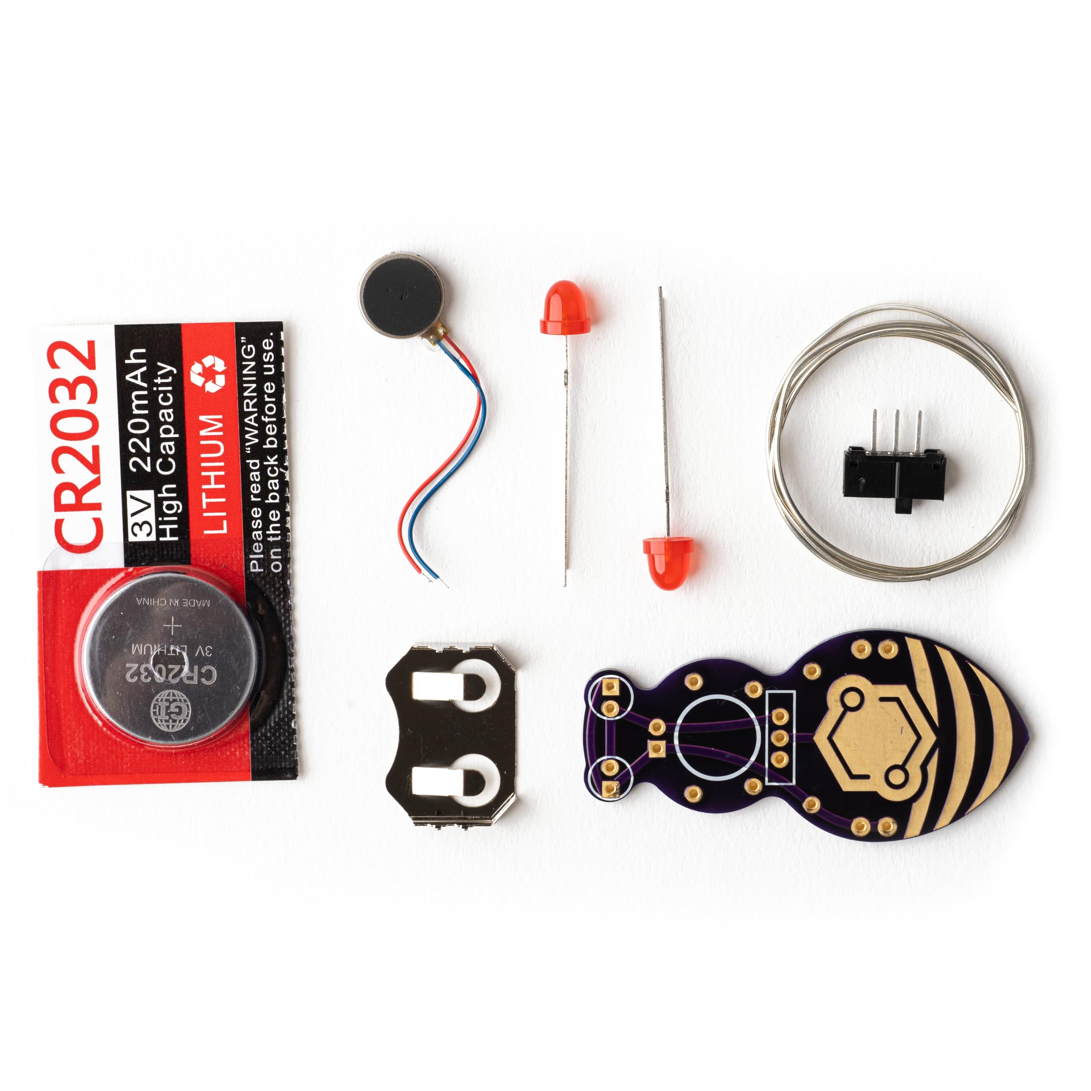 Jitterbug Soldering Kit for Beginners – DIY Insect Circuit with Vibration Motor & LEDs