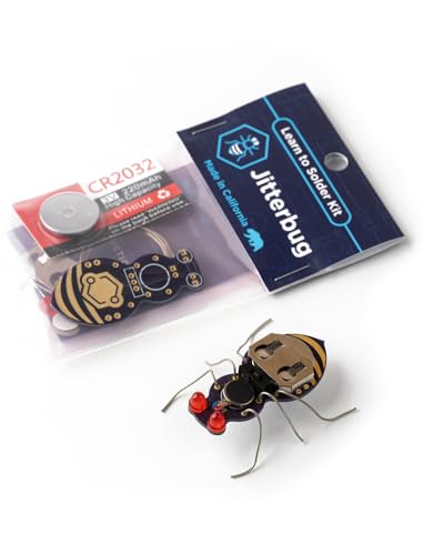 Jitterbug Soldering Kit for Beginners – DIY Insect Circuit with Vibration Motor & LEDs