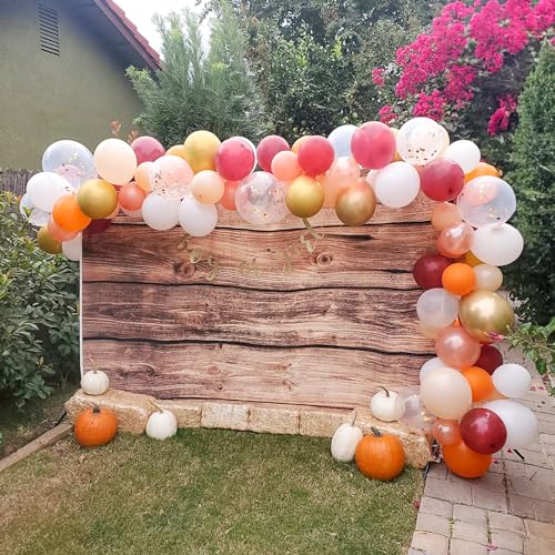 Jobkoo Fall Balloon Arch Kit - 107pc Autumn Garland with Maple & Acorn Foil Balloons for Thanksgiving Parties