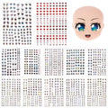 Joez Wonderful 12-Pack Water Eye Stickers for Dolls – Anime Eye Decals for DIY Clay Crafts and Doll Sculptures