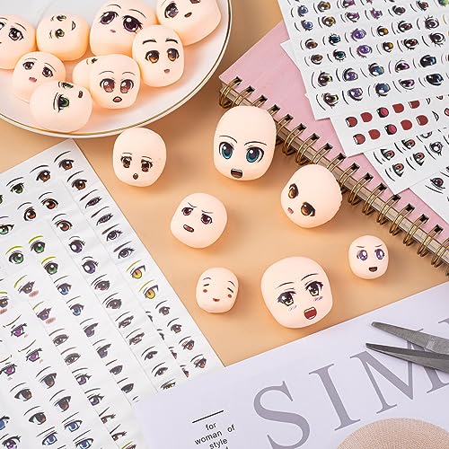 Joez Wonderful 12-Pack Water Eye Stickers for Dolls – Anime Eye Decals for DIY Clay Crafts and Doll Sculptures