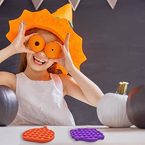 Jofan 4-Pack Halloween Pop Fidget Toys – Bat, Pumpkin, Ghost & Spider Designs for Stress Relief and Party Favors