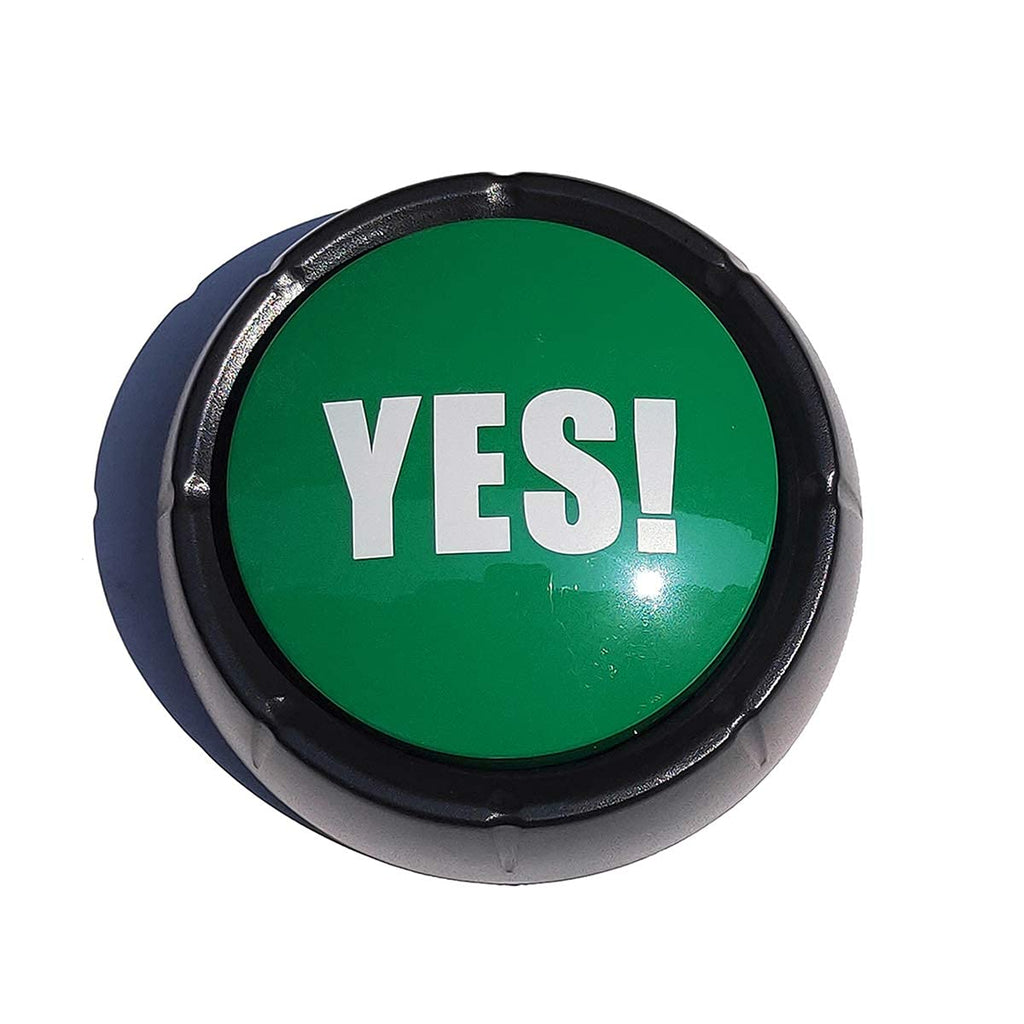 Joffreg YES Sound Button (Green) – Funny Gag Gift That Says Yes in Many Ways