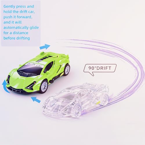 Johehe 2 Pack Pull Back Race Cars: Inertial Drift Stunt Cars for Toddlers Ages 3+
