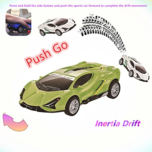 Johehe 2 Pack Pull Back Race Cars: Inertial Drift Stunt Cars for Toddlers Ages 3+