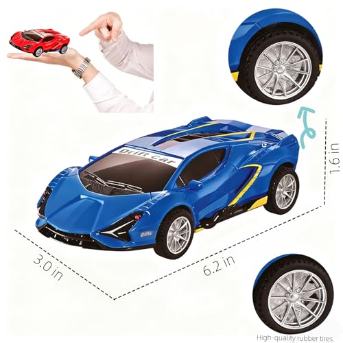 Johehe Inertia Drift Car 2-Pack – Push-Go Friction Powered Stunt Cars for Kids 3+