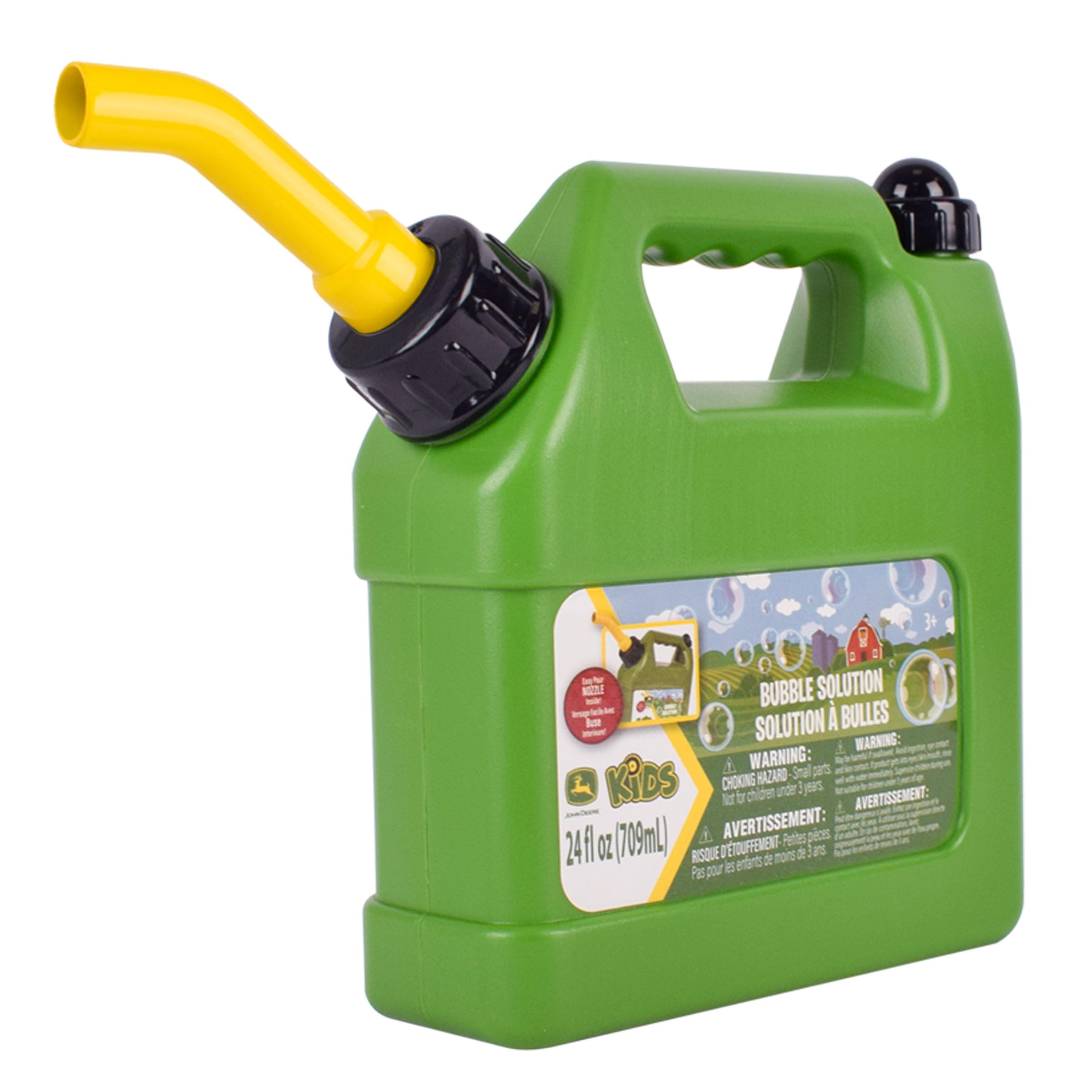 John Deere Bubble Can 24oz Outdoor Bubble Solution with Pouring Spout and Wand