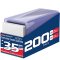 JohnBee 200 Pack Card Sleeves - 100 Hard Toploaders + 100 Soft Sleeves, 3x4 Inch Clear Plastic for 2.5x3.5 Trading Cards, Baseball, Sports, Kpop Photocards