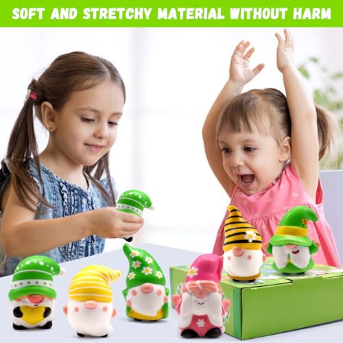 JOINBO 6 Pack Gnome Squishies – Slow Rising, Soft Squeeze Stress Relief Toys, Milk Scented, 3-3.5 Inches, Nontoxic PU Foam, for Kids and Adults