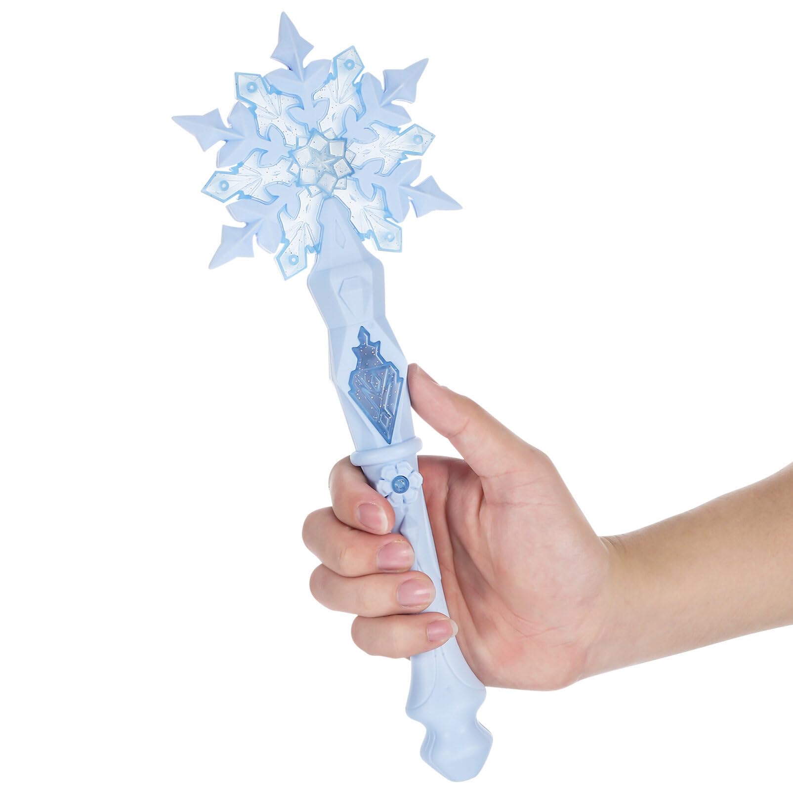 JOINPAYA Princess Snowflake Wand with Lights and Sounds – Lightweight Metal Design for Kids
