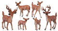 JOKFEICE 6-Piece Realistic Deer Figurines Set – Safe PVC Woodland Animal Toys for Kids Age 3+