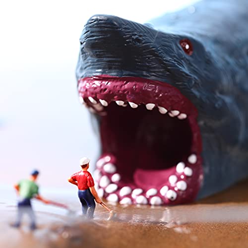 JOKFEICE Megalodon Whale Figure - 10-Inch Hand-Painted Shark Toy, Realistic ABS Plastic Sea Creature for Kids Educational Play and Room Decor