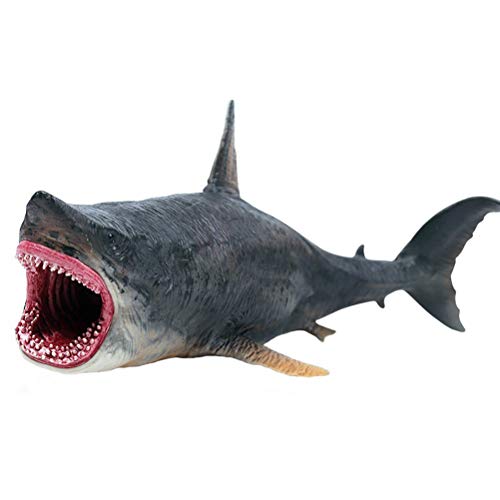 JOKFEICE Megalodon Whale Figure - 10-Inch Hand-Painted Shark Toy, Realistic ABS Plastic Sea Creature for Kids Educational Play and Room Decor