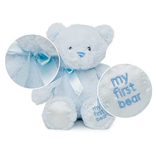 Jolitee My First Blue Bear 10" Plush - Soft Teddy with Satin Bow
