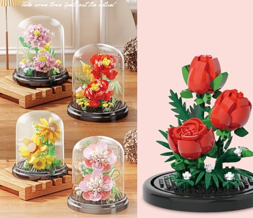 Jollcnoia Bonsai Tree Building Set – Creative Assembly Toy with Dust Cover