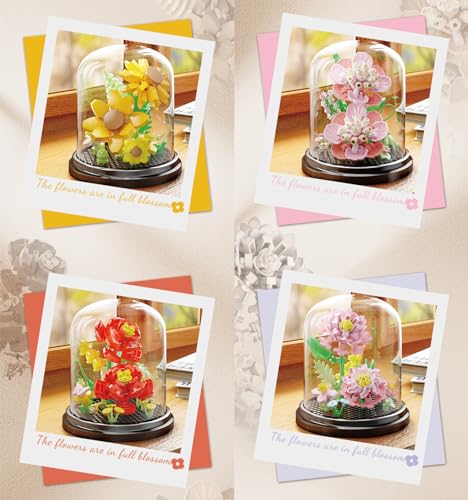 Jollcnoia Passionate Bloom Building Toy Set – Creative Bonsai Tree Flower Bouquet Kit