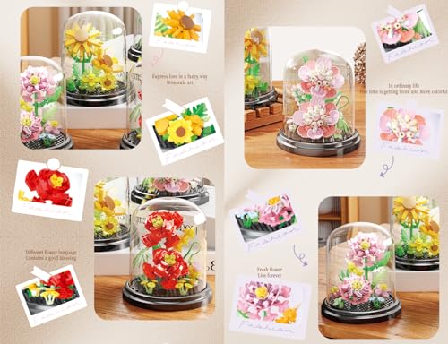 Jollcnoia Passionate Bloom Building Toy Set – Creative Bonsai Tree Flower Bouquet Kit