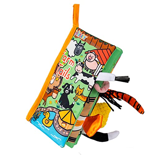 Jollybaby Farm Tails Cloth Book – Soft, Crinkle, Touch & Feel Baby Toy