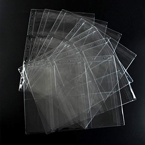 Jomevia 10-Pack Coin Pages – 6 Pocket PVC Coin Holders for 3-Ring Binders
