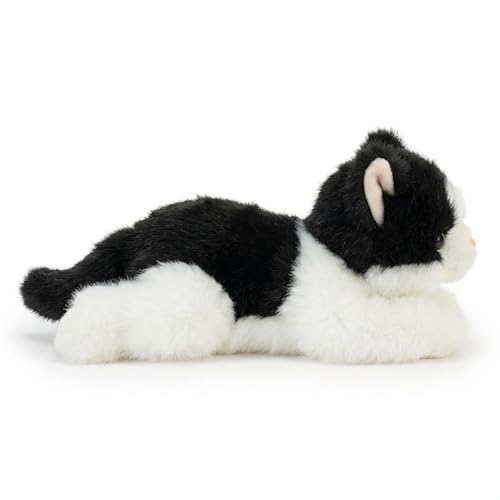Jorkei Weighted Black Cat Plush Toy - 8 Inch Soft Stuffed Animal, Cute Small Plushie Gift for Kids and Adults