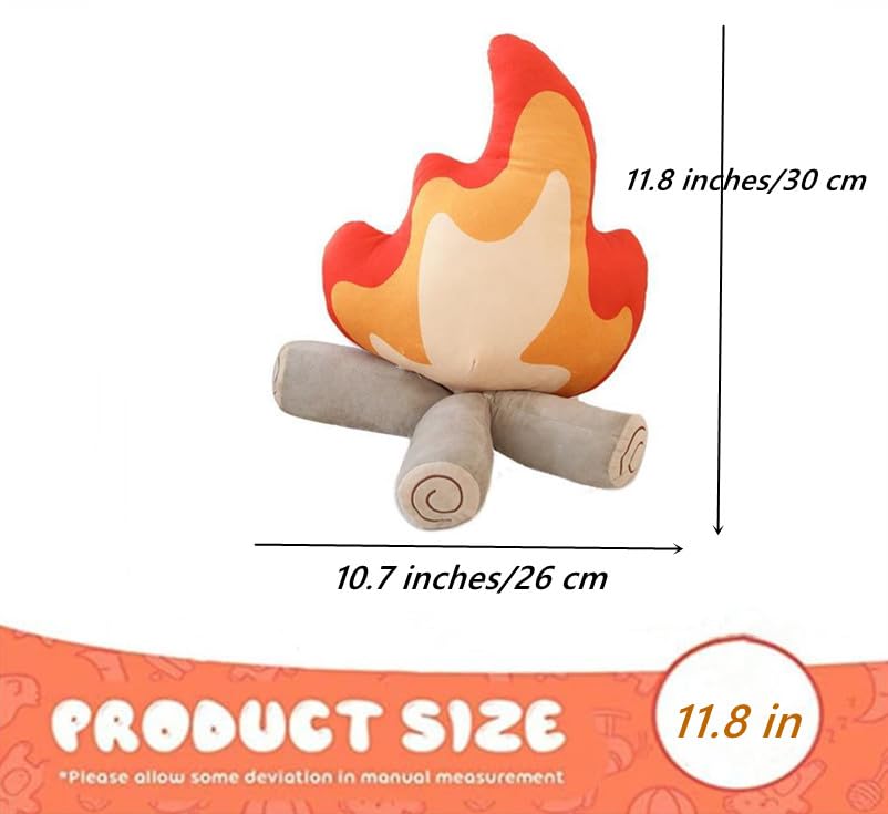 JOSON Fun Campfire Plush Toy - Simulated Flame Plush for Outdoor Camping and Room Decoration, Small Size