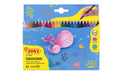 Jovi Plastic Hexagonal Crayons, 24 Count - Durable, Odor-Free, Non-Toxic Art Supplies for Kids