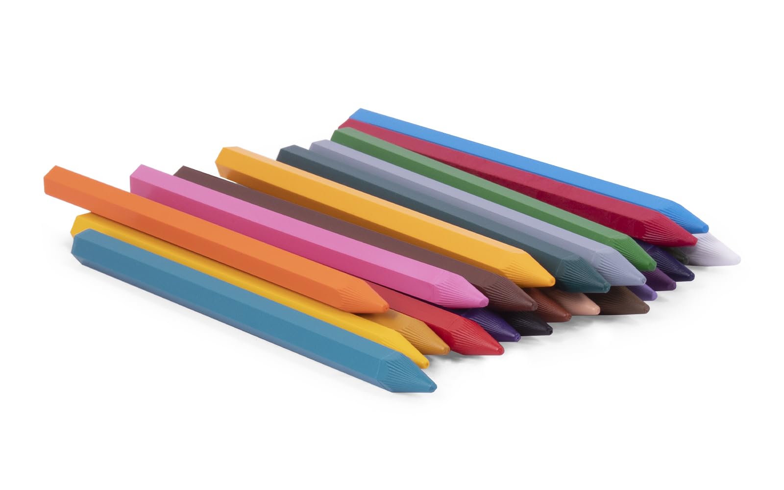 Jovi Plastic Hexagonal Crayons, 24 Count - Durable, Odor-Free, Non-Toxic Art Supplies for Kids
