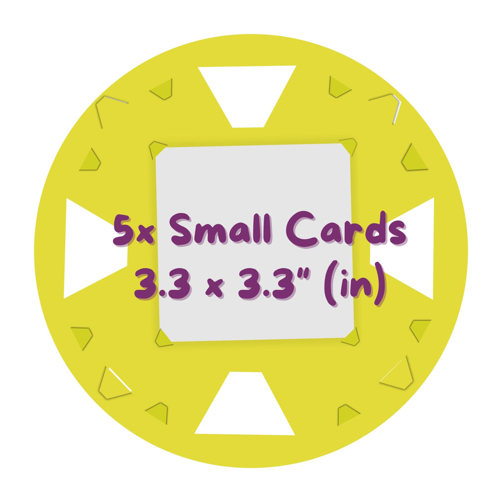 Jovial & Joyful Spin Art Refill Pack: 25 Cardboard Shapes + 6 Paint Colors