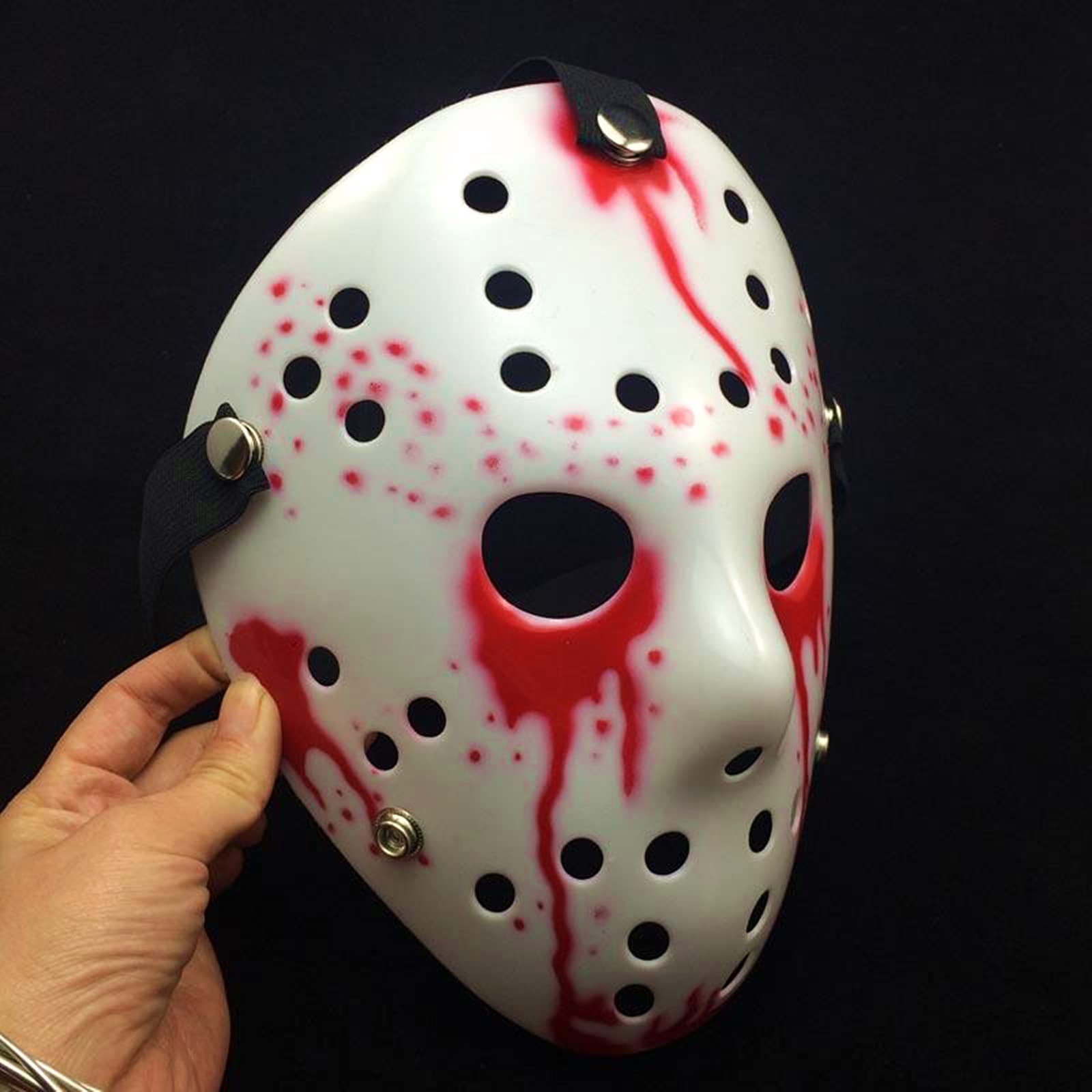 JOYFISCO Hockey Mask for Halloween – Durable Plastic, Adjustable Strap, Adult Size