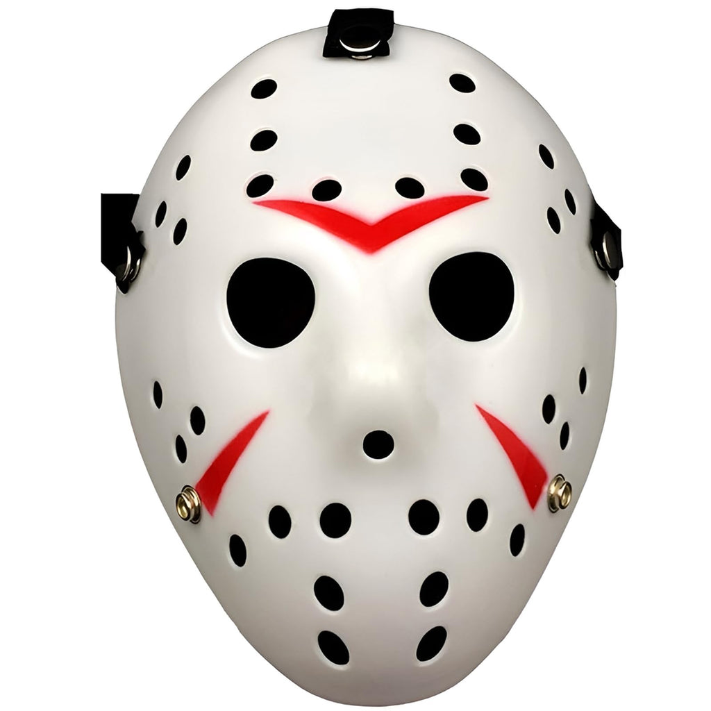 JOYFISCO Horror Hockey Mask for Halloween, Cosplay & Costume Parties – Lightweight Plastic with Breathable Design