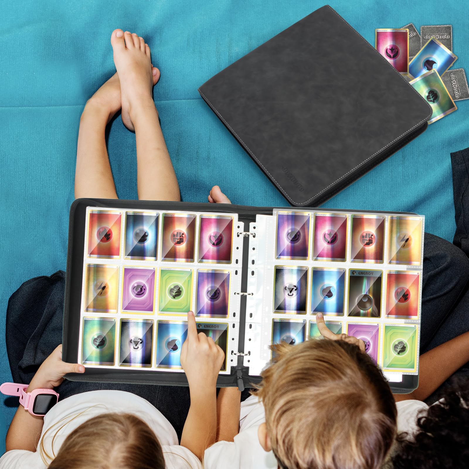 JoyHood 960-Card Trading Card Binder – 40-Page, 12-Pocket Album for TCG/MTG/YGO/Sports Cards
