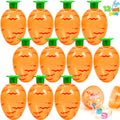 JOYIN 12-Pack 3.7-Inch Plastic Carrot-Shaped Easter Eggs – Fillable Orange Eggs for Hunts, Decorations, and Treats