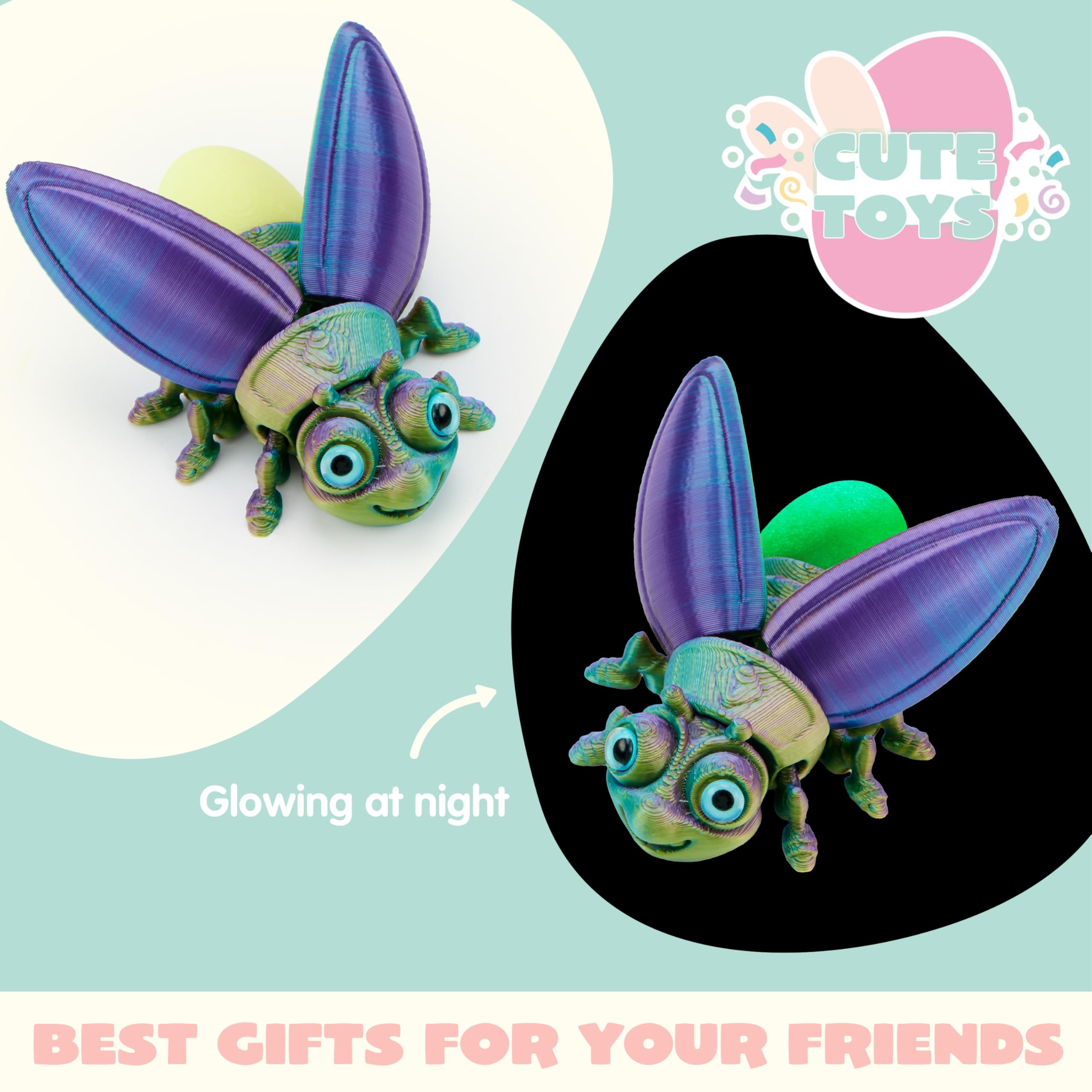 JOYIN 12 Prefilled Easter Eggs with 3D Printed Insects – Fun Easter Basket Stuffers & Party Favors