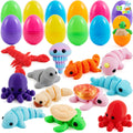 JOYIN 12 Prefilled Easter Eggs with Articulated Mini Sea Animals – 3D Printed Toys for Ages 8+