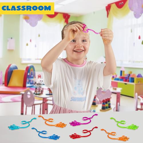 JOYIN 120-Pack Glitter Sticky Hands Party Favors – 8 Colors, Stretchy & Non-Toxic
