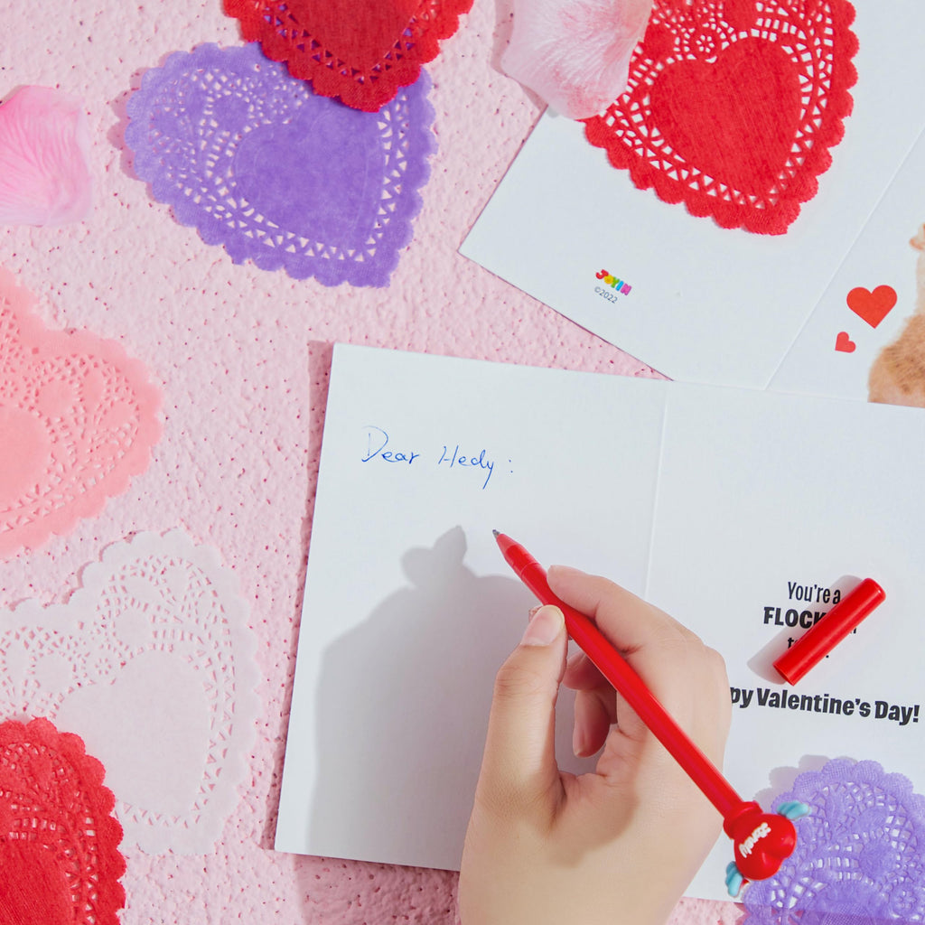 JOYIN 126+ Piece Valentine's Day Craft Set with Heart Doilies, Foam Hearts, and Stickers