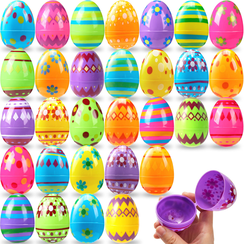 JOYIN 18-Pack 3.15-Inch Fillable Plastic Easter Eggs - Pastel Multicolor for Hunt and Party Favors