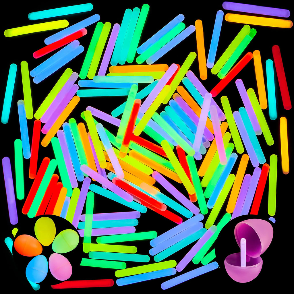 JOYIN 200 Mini Glow Sticks (2 inches) – 8 Colors, Long-Lasting 10-14 Hours, Non-Toxic Party Favors for Easter, Birthdays, Weddings