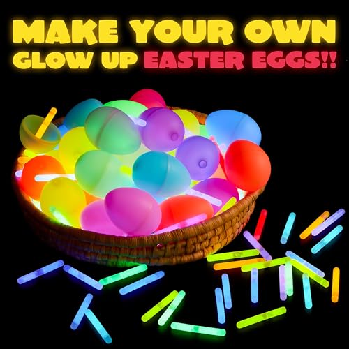 JOYIN 200 Mini Glow Sticks (2 inches) – 8 Colors, Long-Lasting 10-14 Hours, Non-Toxic Party Favors for Easter, Birthdays, Weddings