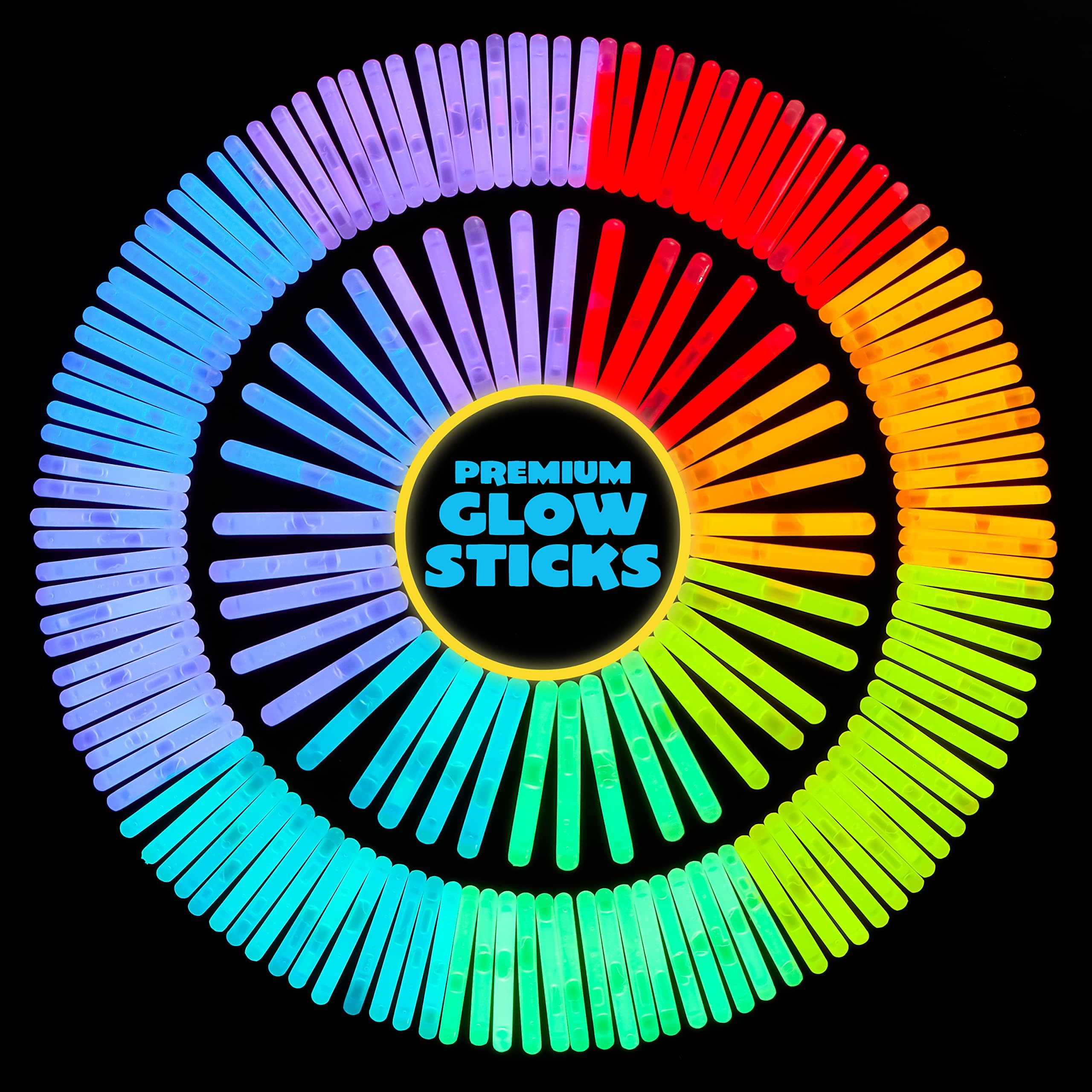 JOYIN 200 Mini Glow Sticks (2 inches) – 8 Colors, Long-Lasting 10-14 Hours, Non-Toxic Party Favors for Easter, Birthdays, Weddings