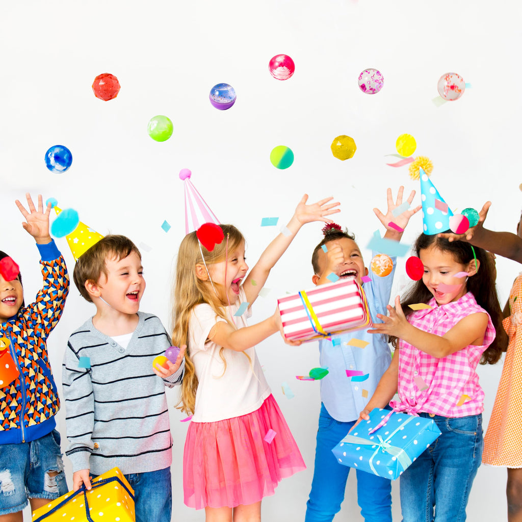 JOYIN 24-Pack Bouncy Balls - 6 Styles, 1.26 Inch Rubber Balls for Party Favors & Prizes