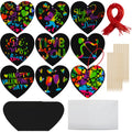 JOYIN 24 Pack Valentine Scratch Heart Cards with Envelopes – Fun DIY Craft for Kids Classroom Exchange