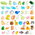 JOYIN 50-Piece Mini Resin Animals Set for Fairy Gardens, Slime Charms, and DIY Crafts
