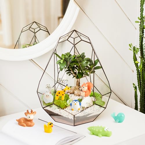JOYIN 50-Piece Mini Resin Animals Set for Fairy Gardens, Slime Charms, and DIY Crafts