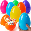 JOYIN 6-Pack Large Plastic Easter Eggs 6 Inches Jumbo Fillable Eggs for Hunts, Baskets, and Party Favors