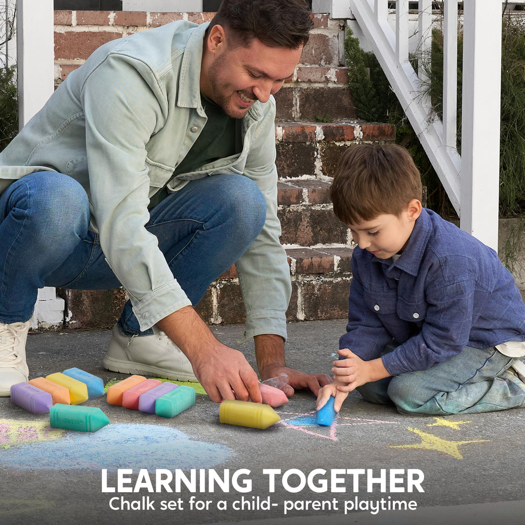JOYIN 6-Piece Jumbo Sidewalk Chalk Set – Washable, Non-Toxic, 6 Vibrant Colors for Kids