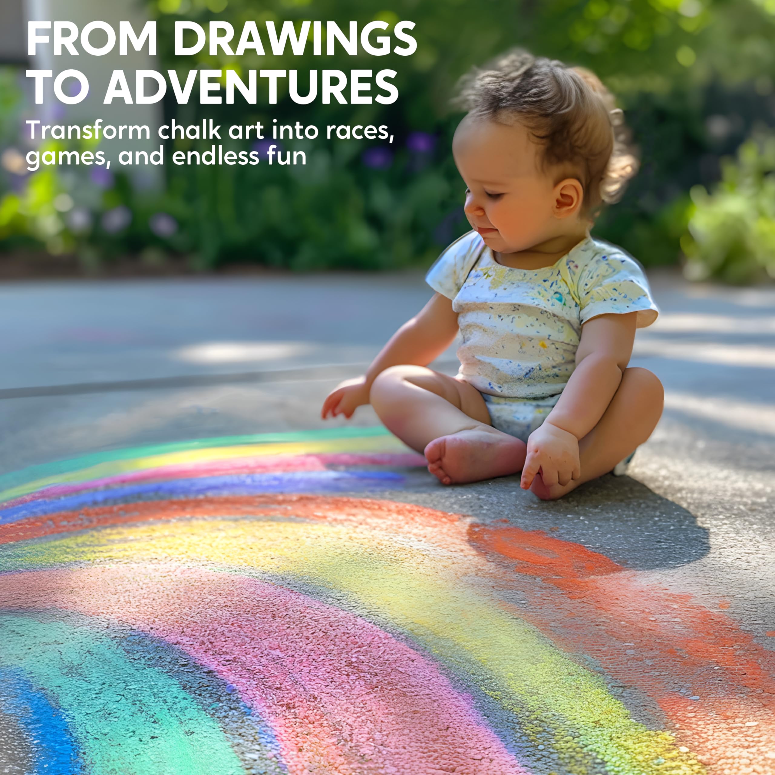 JOYIN 6-Piece Jumbo Sidewalk Chalk Set – Washable, Non-Toxic, 6 Vibrant Colors for Kids
