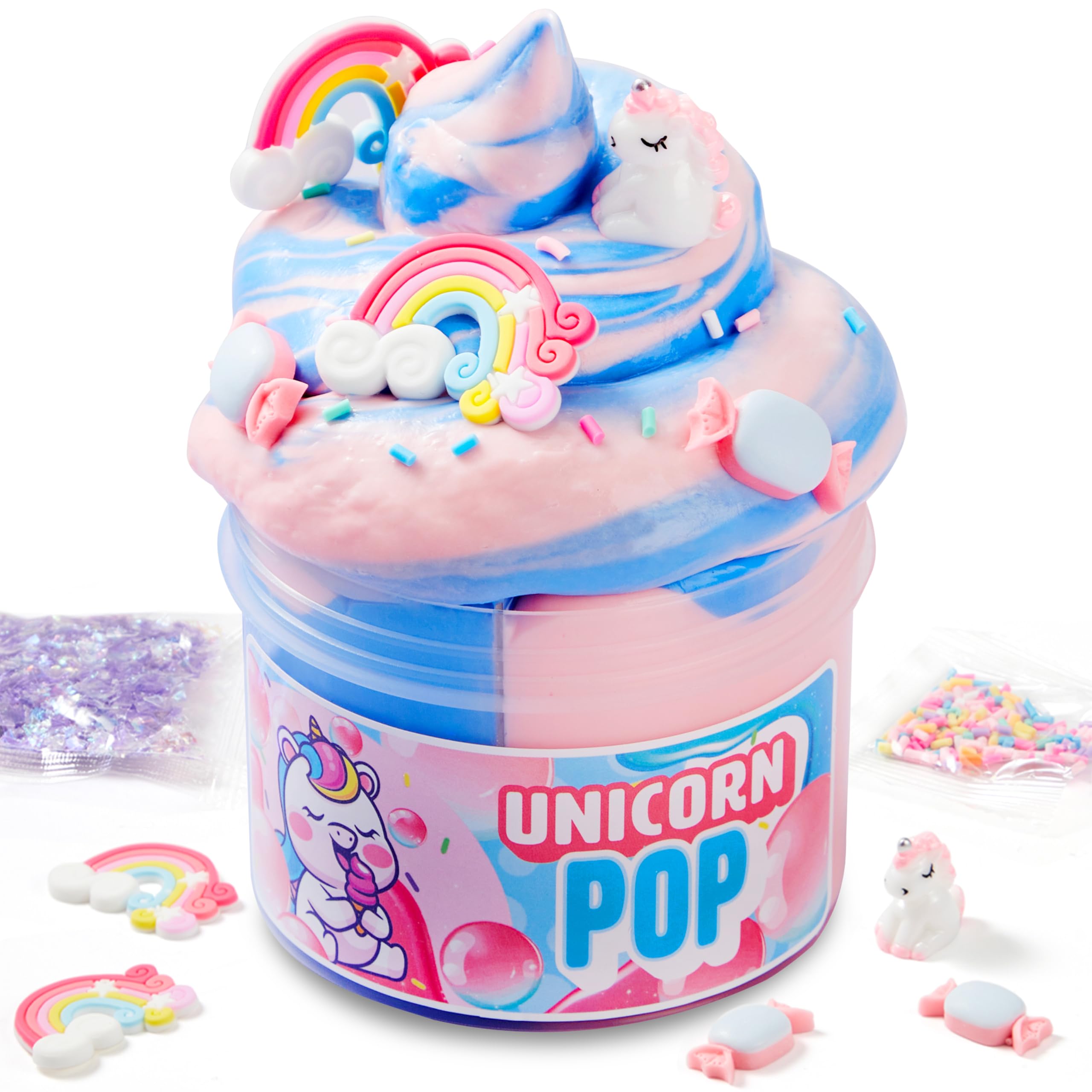 JOYIN Bubblegum Unicorn Slime – 8 oz Soft Non-Sticky Stress Relief Toy for Kids Party Favors